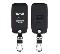 kwmobile Funda Compatible con Renault Llave de Coche Smart Key - Cubierta de Cuero sintético - Case para Mando y Control de Auto Don't Touch my Car