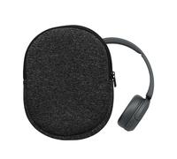 kwmobile Funda Compatible con Sony WH-CH520 / WH-CH510 / MDR-ZX110 Estuche - Funda para Auriculares Headset con Cremallera - Antracita/Blanco