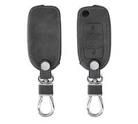 kwmobile Funda Compatible con VW Skoda Seat Llave de Coche de 3 Botones - Carcasa de Piel sintética - Protector para Mando de Coche en Gris Oscuro