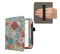 kwmobile Funda de Cuero sintético Compatible con Pocketbook Era/Era Color/Era Lite - Bolsillo y Agarre - Azulejo de Marruecos