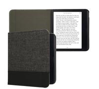 kwmobile Funda de e-Book Compatible con Kobo Libra Colour -Case de Cuero sintético Antracita/Negro
