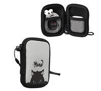 kwmobile Funda de Neopreno para Auriculares - Carcasa Universal de con Cremallera para Cascos - Gato Meow
