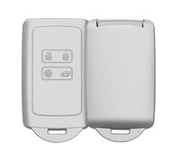 kwmobile Funda de Silicona Compatible con Renault Llave de Coche Smart Key - Carcasa Protectora para Llavero - Case Mando de Auto Plata