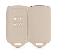 kwmobile Funda de Silicona Compatible con Renault Llave de Coche Smart Key - Carcasa Protectora para Llavero - Case Mando de Auto Crema