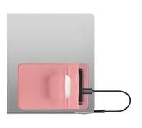 kwmobile Funda Disco Duro Externo Compatible con SanDisk Portable SSD, Samsung T7 - Bolsa Disco Duro Adhesiva para Portátil 13 x 8,3cm - Diseño Antidesconexiones - Rosa Palo