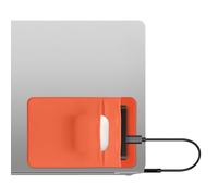 kwmobile Funda Disco Duro Externo Compatible con SanDisk Portable SSD, Samsung T7 - Bolsa Disco Duro Adhesiva para Portátil 13 x 8,3cm - Diseño Antidesconexiones - Naranja