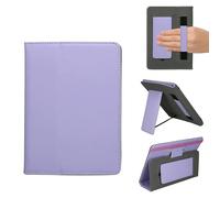 kwmobile Funda E-Book 6-7 Pulgadas - Carcasa Universal de Cuero PU para Libro Electrónico con Soporte Cinta Elástica e Interior de Microfibra - Lila
