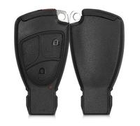 kwmobile Funda Llave Coche Compatible con Mercedes Benz Llave de Coche de 2-3 Botones - Repuesto plástico Duro para Mando de Auto - Negro