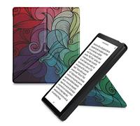 kwmobile Funda para Amazon Kindle Oasis 10. Generation - Funda Plegable para Lector electrónico en Rosa Fucsia/Azul/Verde - postmodernista