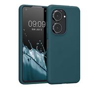 kwmobile Funda para ASUS Zenfone 10 / Zenfone 9 Carcasa - Ultrafina de TPU y Silicona con Bordes elevados anticaídas - petróleo