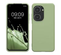kwmobile Funda para ASUS Zenfone 10 / Zenfone 9 Carcasa - Ultrafina de TPU y Silicona con Bordes elevados anticaídas - Verde Claro