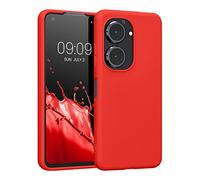kwmobile Funda para ASUS Zenfone 10 / Zenfone 9 Carcasa - Ultrafina de TPU y Silicona con Bordes elevados anticaídas - Rojo