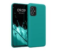 kwmobile Funda para ASUS Zenfone 8 Carcasa - Ultrafina de TPU y Silicona con Bordes elevados anticaídas - petróleo