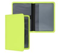 kwmobile Funda para carné de conducir - Estuche de neopreno para permiso de circulación con espacio para tarjetas - verde neón