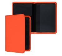 kwmobile Funda para carné de conducir - Estuche de neopreno para permiso de circulación con espacio para tarjetas - naranja neón