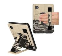 kwmobile Funda para e-Reader Kobo Clara 2E Case - Carcasa para E-Book con Soporte Magnético y Cinta de Mano y Cierre Magnético - Chica lectora