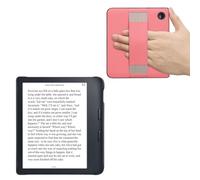 kwmobile Funda para e-Reader Kobo Libra 2 Case - Carcasa para E-Book de Cuero PU con Cinta de Mano - Rosado Suave/Gris