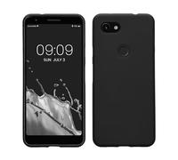 kwmobile Funda para Google Pixel 3a Carcasa - Ultrafina de TPU y Silicona con Bordes elevados anticaídas - Negro Mate