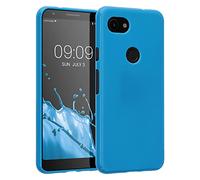 kwmobile Funda para Google Pixel 3a Carcasa - Ultrafina de TPU y Silicona con Bordes elevados anticaídas - Azul océano