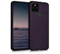 kwmobile Funda para Google Pixel 4a 5G Carcasa - Case TPU y Silicona Ultrafino - Antigolpes con Bordes elevados - Apto Carga inalámbrica - Frambuesa metálico