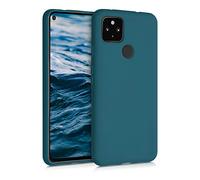 kwmobile Funda para Google Pixel 4a 5G Carcasa - Ultrafina de TPU y Silicona con Bordes elevados anticaídas - petróleo Mate