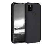 kwmobile Funda para Google Pixel 4a 5G Carcasa - Ultrafina de TPU y Silicona con Bordes elevados anticaídas - Negro