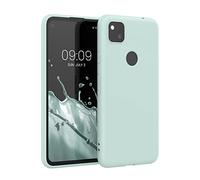 kwmobile Funda para Google Pixel 4a Carcasa - Ultrafina de TPU y Silicona con Bordes elevados anticaídas - Menta Cool