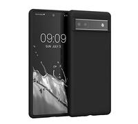 kwmobile Funda para Google Pixel 6a Carcasa - Ultrafina de TPU y Silicona con Bordes elevados anticaídas - Negro