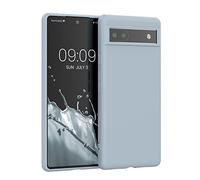 kwmobile Funda para Google Pixel 6a Carcasa - Ultrafina de TPU y Silicona con Bordes elevados anticaídas - Azul Claro