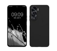 kwmobile Funda para Honor 90 Lite 5G Carcasa - Ultrafina de TPU y Silicona con Bordes elevados anticaídas - Negro Mate