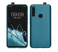 kwmobile Funda para Honor 9X (EU-Version) Carcasa - Case TPU y Silicona Ultrafino - Antigolpes con Bordes elevados - Apto Carga inalámbrica - Azul metálico
