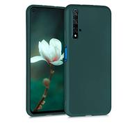 kwmobile Funda para Huawei Nova 5T Carcasa - Case TPU y Silicona Ultrafino - Antigolpes con Bordes elevados - Apto Carga inalámbrica - petróleo Metalizado