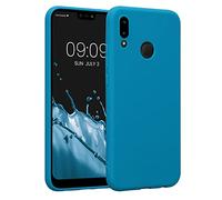 kwmobile Funda para Huawei P20 Lite Carcasa - Ultrafina de TPU y Silicona con Bordes elevados anticaídas - Azul océano
