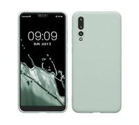 kwmobile Funda para Huawei P20 Pro Carcasa - Ultrafina de TPU y Silicona con Bordes elevados anticaídas - Menta Cool