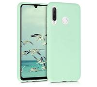 kwmobile Funda para Huawei P30 Lite Carcasa - Ultrafina de TPU y Silicona con Bordes elevados anticaídas - Menta Mate