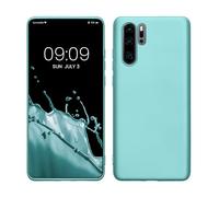 kwmobile Funda para Huawei P30 Pro Carcasa - Case TPU y Silicona Ultrafino - Antigolpes con Bordes elevados - Apto Carga inalámbrica - Menta Metalizado