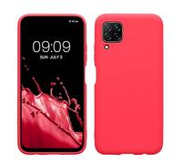 kwmobile Funda para Huawei P40 Lite Carcasa - Ultrafina de TPU y Silicona con Bordes elevados anticaídas - Rosa neón