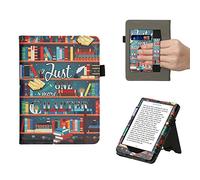 kwmobile Funda para Kindle Paperwhite 11ª Generación - Funda con Agarre Elástico y Soporte de Apoyo - Multicolor
