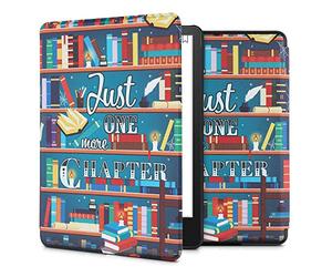 kwmobile Funda para Kindle Paperwhite 11ª Generación - Funda con Tapa y Cierre Magnético de Cuero Sintético para E-Book - Solo un capítulo más