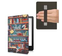 kwmobile Funda para Kindle Paperwhite 11ª Generación - Funda para E-Book con Solapa y Correa de Mano de Piel Sintética - Solo un capítulo más