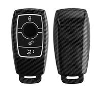 kwmobile Funda para Llave de Coche Compatible con Mercedes Benz Llave de Coche Smart Key (Solo Keyless) - Carcasa de plástico Duro con Silicona - de Carbono