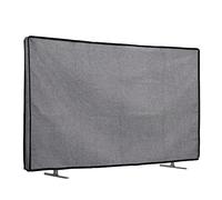 kwmobile Funda para Monitor 49-50" TV - Protector Antipolvo y antihuellas de Lino para Pantalla de TV - Gris Oscuro