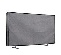 kwmobile Funda para Monitor 75" TV - Protector Antipolvo y antihuellas de Lino para Pantalla de TV - Gris Oscuro