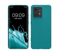 kwmobile Funda para Motorola Edge 40 Neo Carcasa - Ultrafina de TPU y Silicona con Bordes elevados anticaídas - petróleo