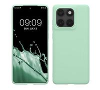 kwmobile Funda para Motorola Edge 60 Fusion Carcasa - Ultrafina de TPU y Silicona con Bordes elevados anticaídas - Menta Mate
