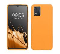 kwmobile Funda para Motorola Moto E13 Carcasa - Ultrafina de TPU y Silicona con Bordes elevados anticaídas - Naranja afrutado