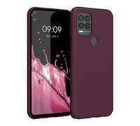 kwmobile Funda para Motorola Moto G Stylus 5G Carcasa - Ultrafina de TPU y Silicona con Bordes elevados anticaídas - Violeta Burdeos