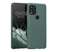 kwmobile Funda para Motorola Moto G Stylus 5G Carcasa - Ultrafina de TPU y Silicona con Bordes elevados anticaídas - Verde Bosque