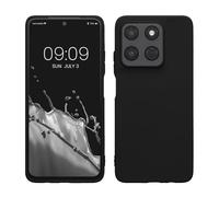 kwmobile Funda para Motorola Moto G37 / Moto G47 Carcasa - Ultrafina de TPU y Silicona con Bordes elevados anticaídas - Negro Mate
