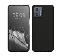 kwmobile Funda para Motorola Moto G53 5G Carcasa - Ultrafina de TPU y Silicona con Bordes elevados anticaídas - Negro Mate